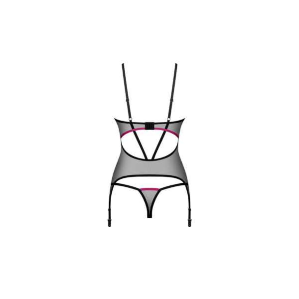 Novenes corset et string - Noir